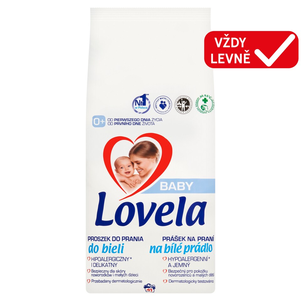 Obrázek 1 pro produkt Lovela Baby Prášek na praní na bílé prádlo 41 praní 4,1kg