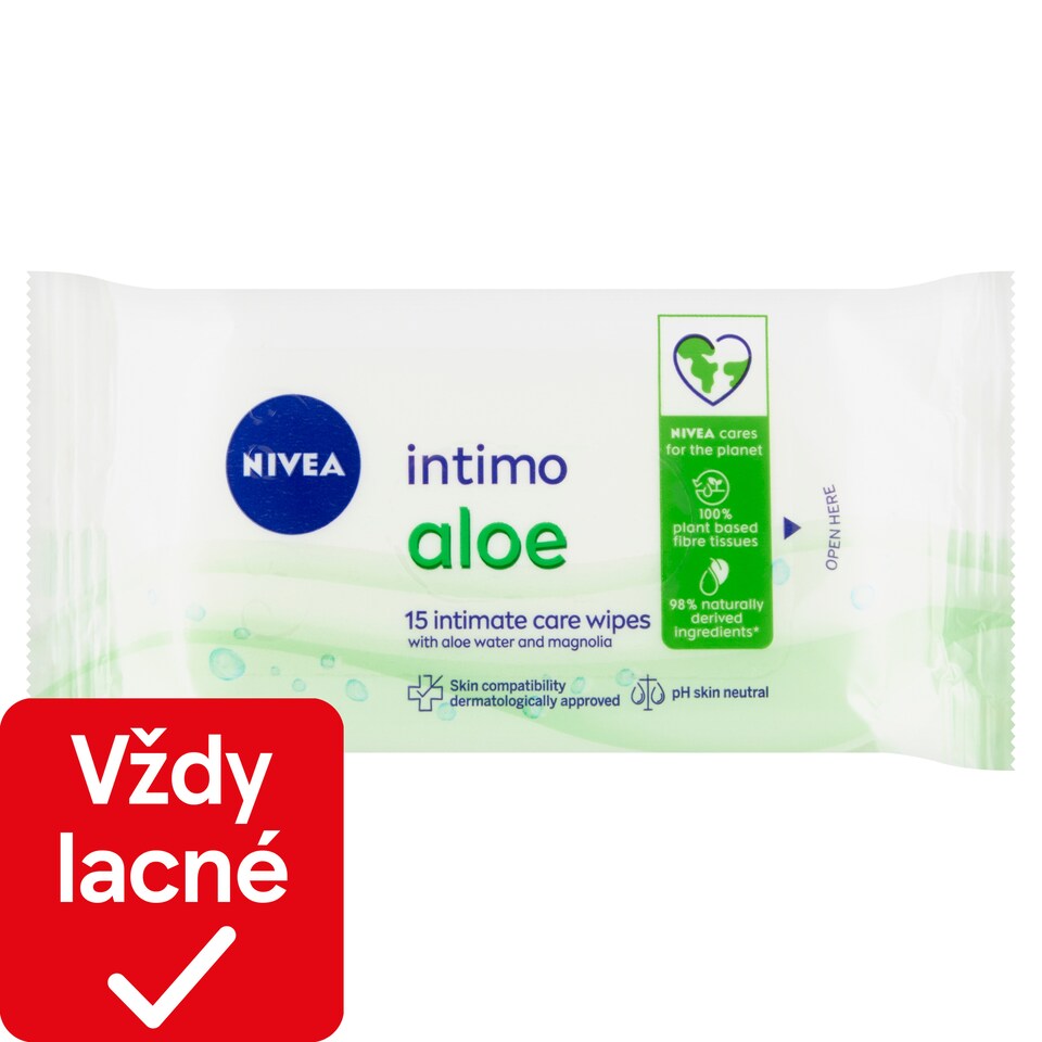 obrázok 1 z Nivea Intimo Aloe Obrúsky pre intímnu hygienu 15 ks