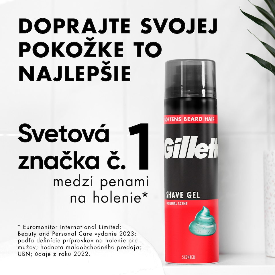 obrázok 1 z Gillette Classic Gél Na Holenie S Originálnou Vôňou, Rýchle A Ľahké Holenie, 200ml