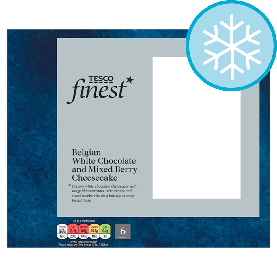 Tesco Finest White Chocolate & Berry Cheesecake 422G