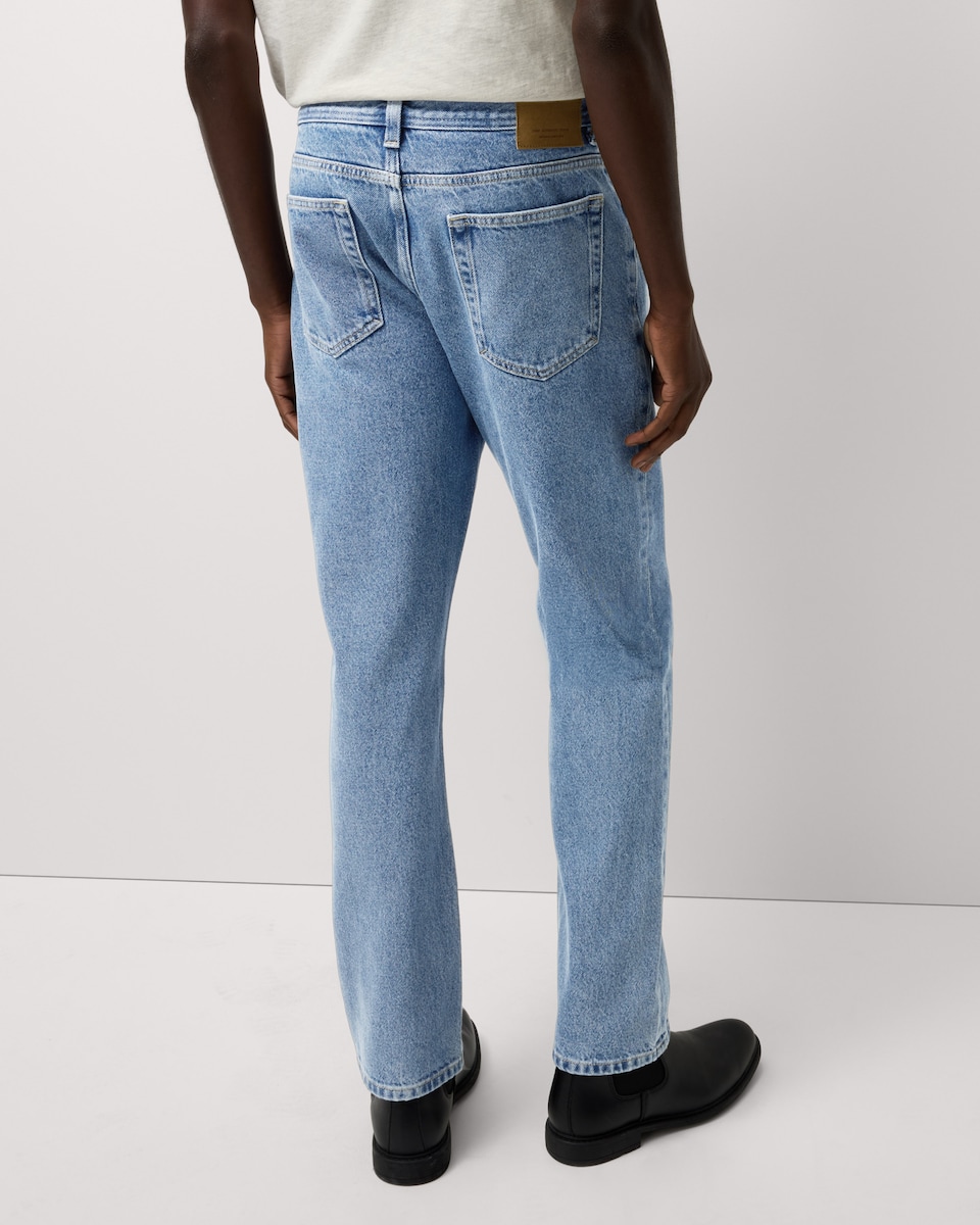 image 1 of F&F Pure Cotton Straight Leg Jeans in Blue