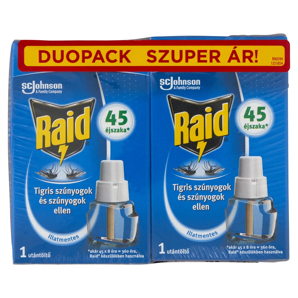 Raid Fragrance-Free Mosquito Repellent Liquid Refill for Electric Liquid Device 2 x 27 ml