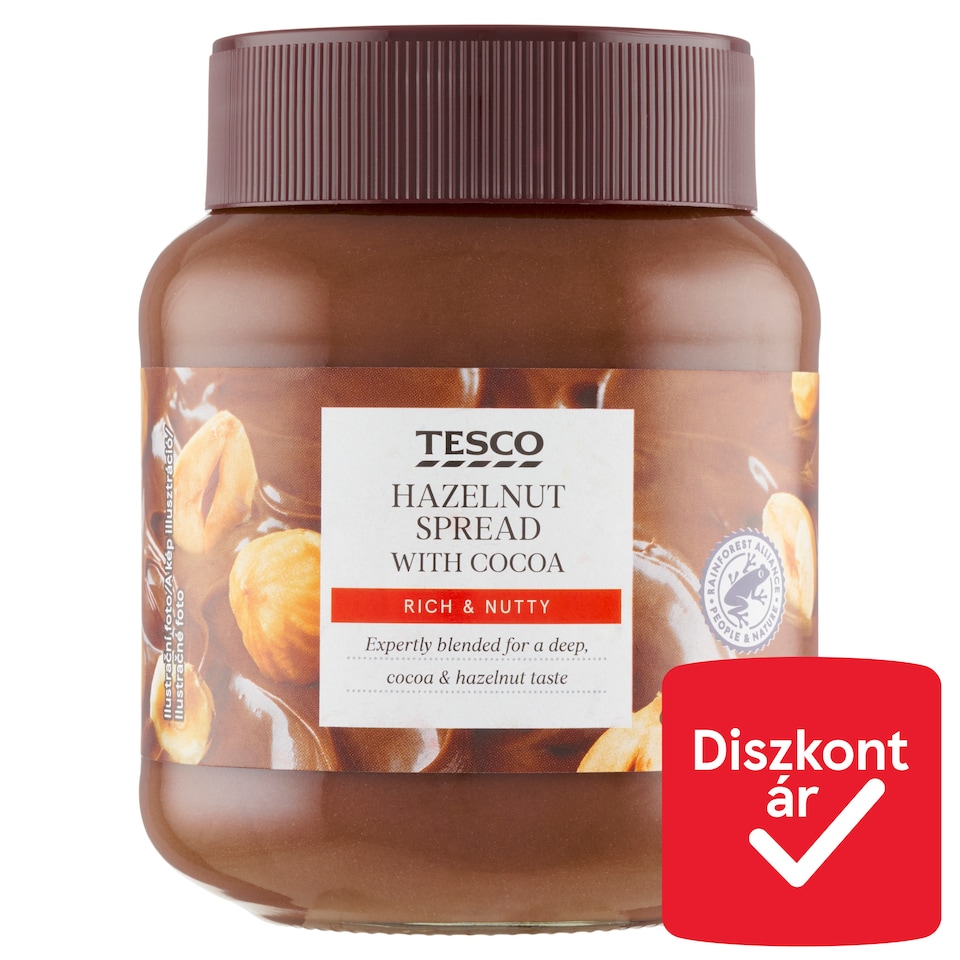 Tesco mogyorós-kakaós kenhető krém 400 g