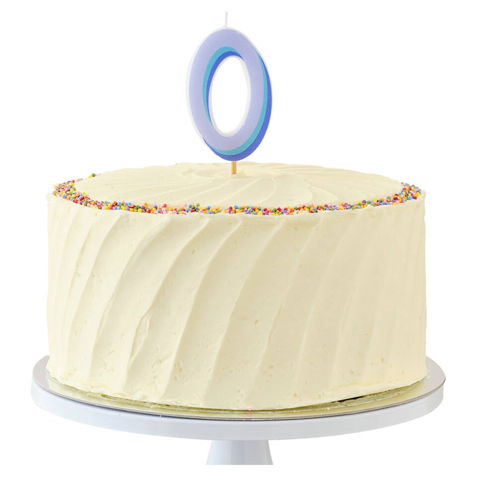 image 1 of Ginger Ray Rainbow Number 0 Candle