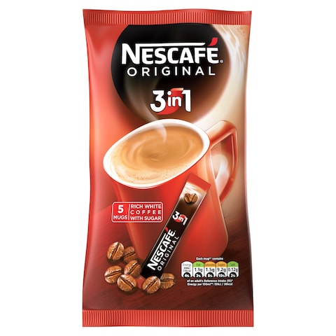 Nescafe Original 3 In 1 Instant Coffee 5 Sachets 85G - Tesco Groceries