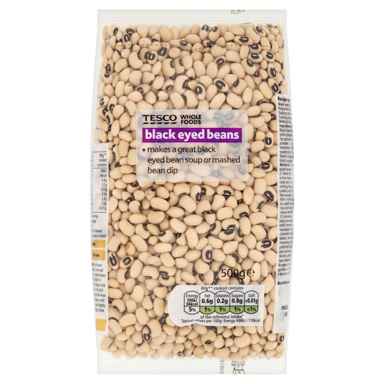 Tesco Whole Foods Black Eyed Beans 500G Tesco Groceries