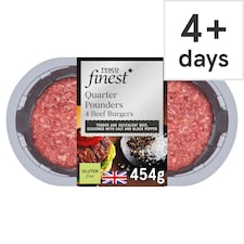 Tesco Finest Quarter Pounders 454g