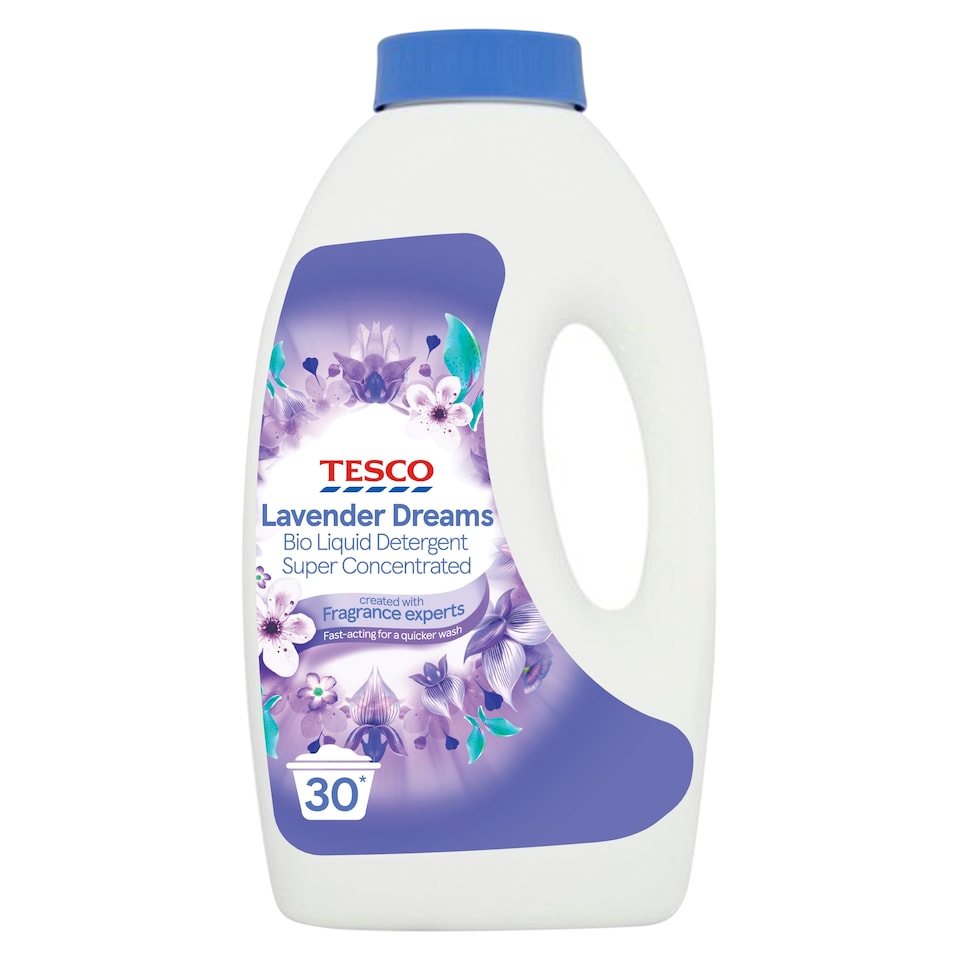 Tesco Lavender Dreams Biological Liquid Detergent Super Concentrated 900Ml