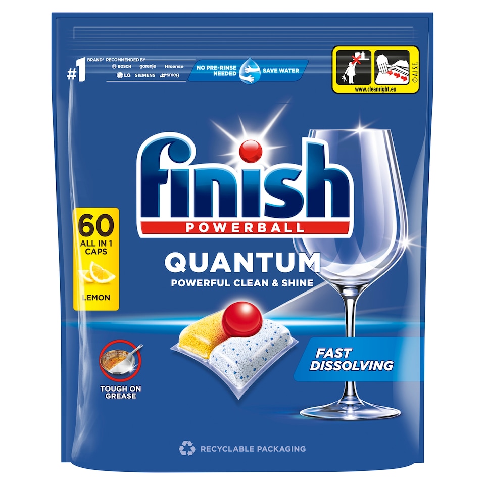 Finish Quantum kapsle do myčky nádobí - Lemon 60 ks