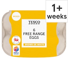 Tesco Free Range Eggs Mixed Sized 6 Pack