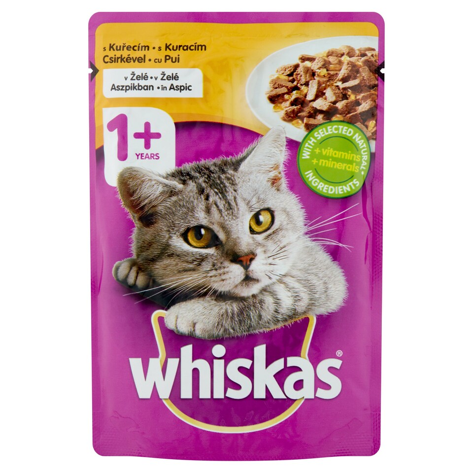 Whiskas teljes értékű nedves eledel felnőtt macskáknak csirkével mártásban 100 g