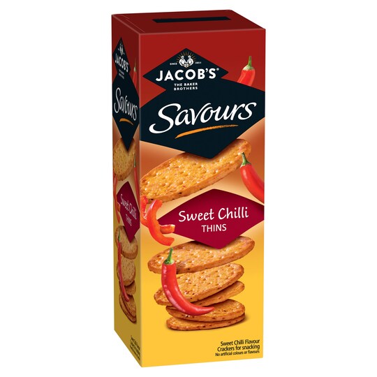 JACOBS SAVOURS SWEET CHILLI THINS 150G