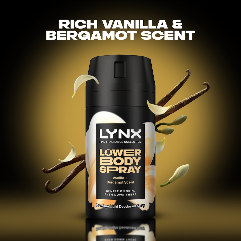 image 1 of Lynx Men Vanilla Premium Lower Body Spray Deodorant 100ml