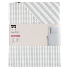 F&F Home Grey Stripe ložní souprava 140 x 200 cm