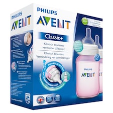 Philips Avent Classic Bottle Pink 2X 260Ml