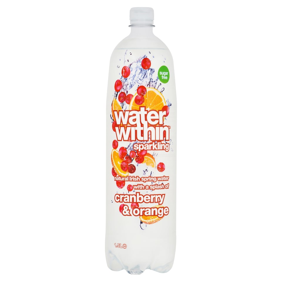 Water Within Sparkling Water - Cranberry & Orange 1.5L