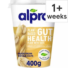 Alpro Gut Health Oats Natural Dairy Free Yoghurt Alternative 400g