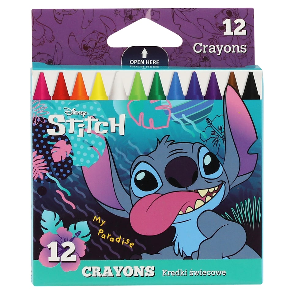 image 1 of Disney Stitch Crayons 12 pcs