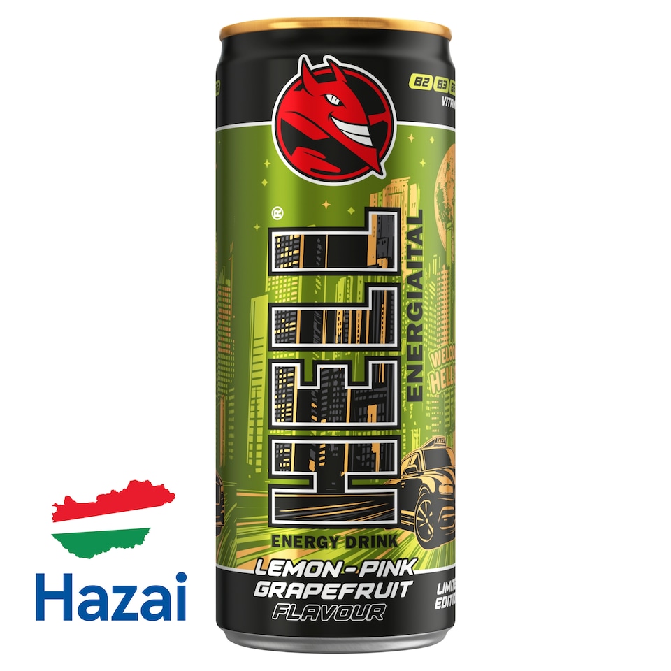 image 1 of HELL Lemon-Pink Grapefruit Flavour Energy Drink 250 ml