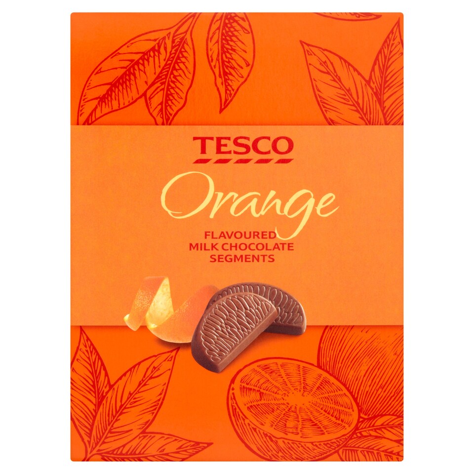 Tesco Orange Flavoured Chocolate Segments 160G