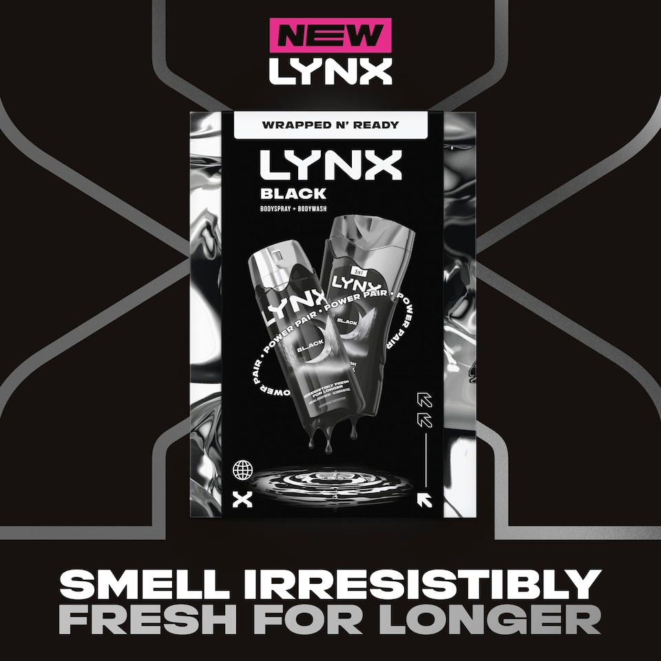 image 1 of Lynx Black Bodyspray & Bodywash Gift Set 