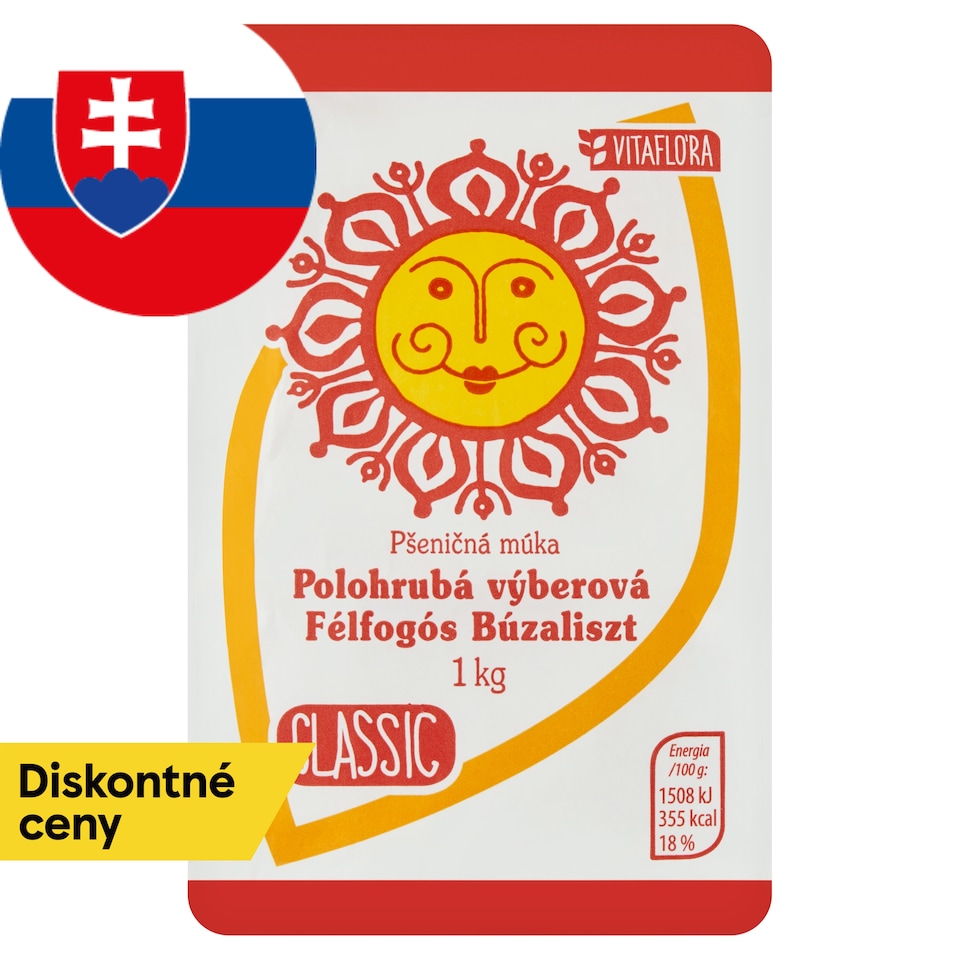 Vitaflóra Classic pšeničná múka polohrubá výberová 1 kg