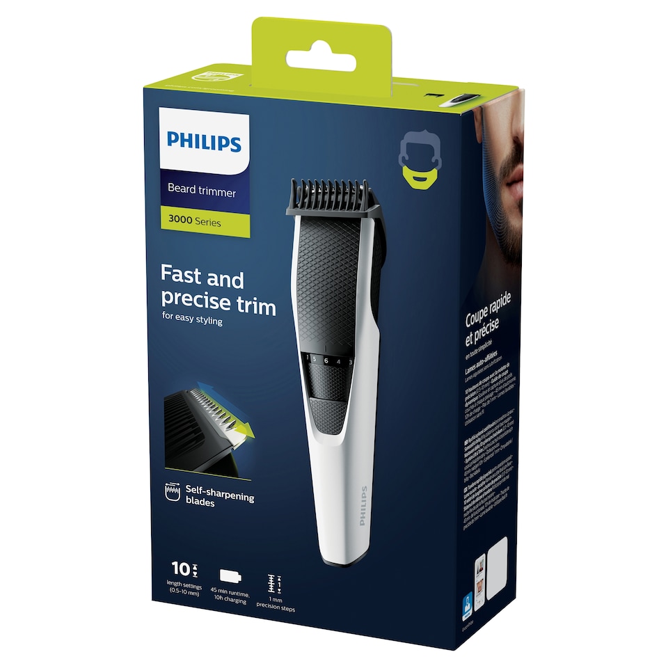 image 1 of Philips Series 3000 Cordless Beard & Stubble Trimmer-BT3206/13