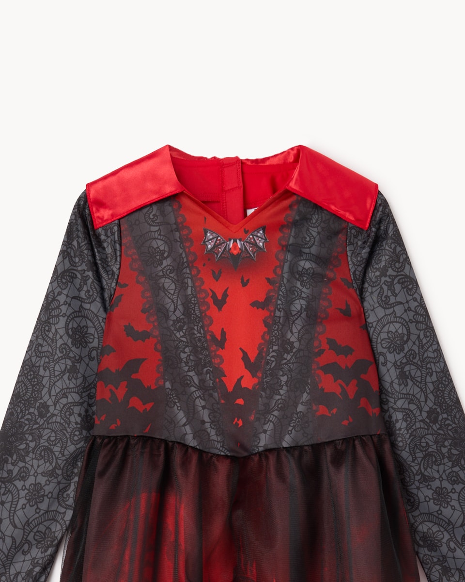 image 1 of F&F Girls Vampiress Fancy Dress Costume in Red