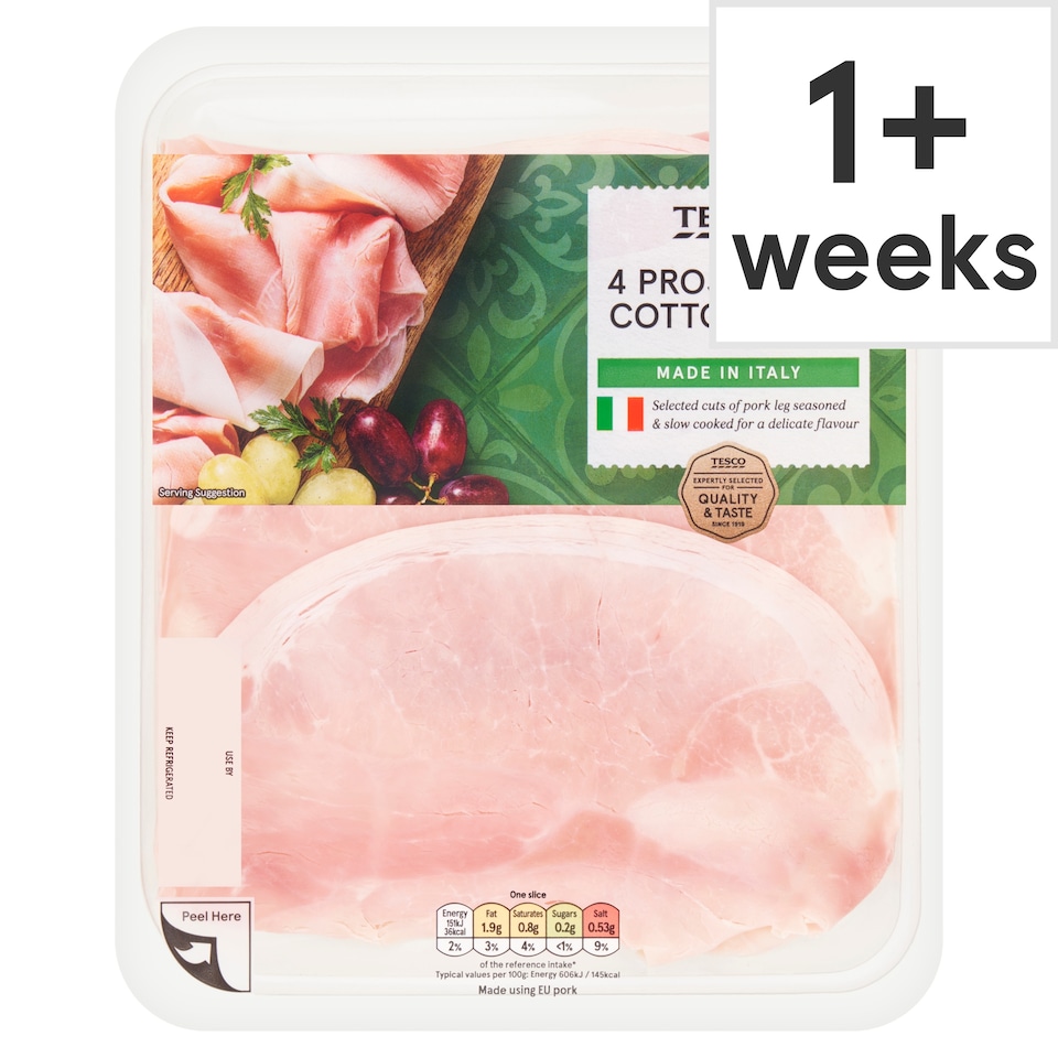 image 1 of Tesco Prosciutto Cotto 100G