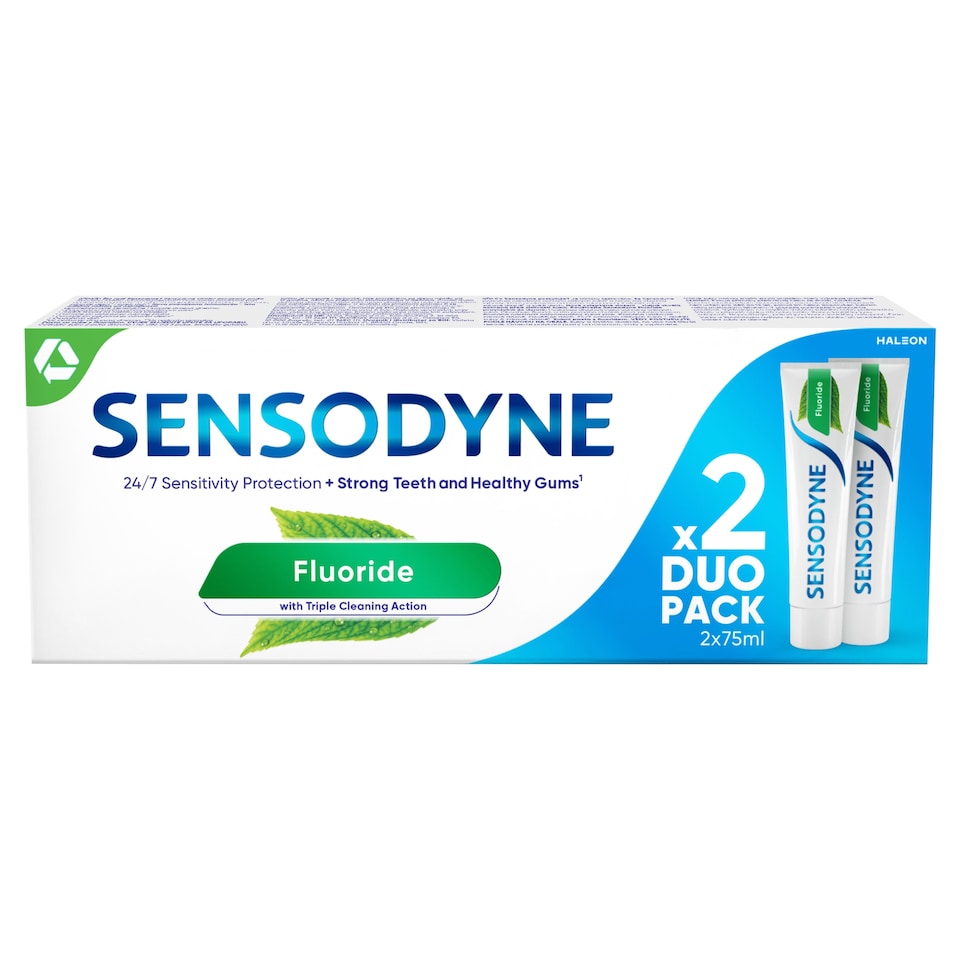 Sensodyne Fluoride fluoridos fogkrém 2 x 75 ml  1. kép