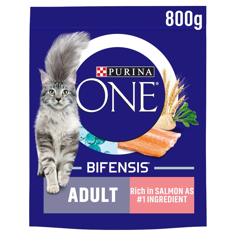 image 1 of Purina One Cat Adult Salmon & Whole Grain 800G