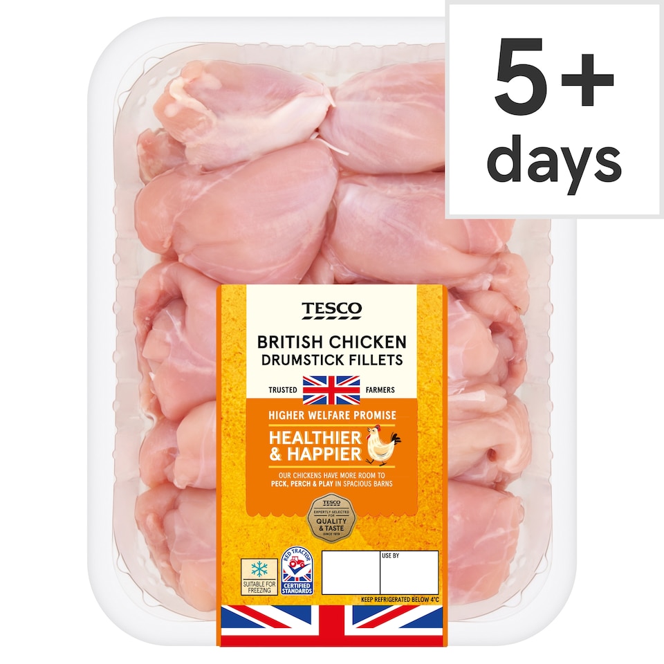 Tesco British Chicken Drumstick Fillets 600g 