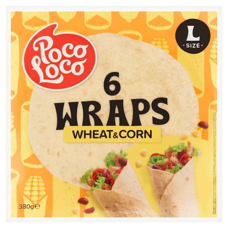 Poco Loco búza- és kukoricalisztből készült tortilla lapok 6 db 380 g