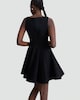 image 3 of F&F Ponte Sleeveless Pleated Dress in Black
