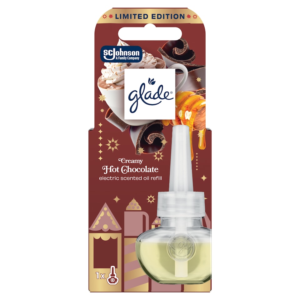 Glade Electric Plug In Air Freshener Refill Festive Honey & Chocolate 20ml