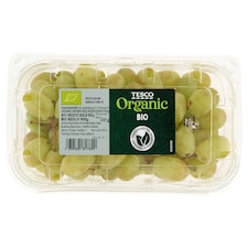 Tesco Organic Seedless White Grapes 500g
