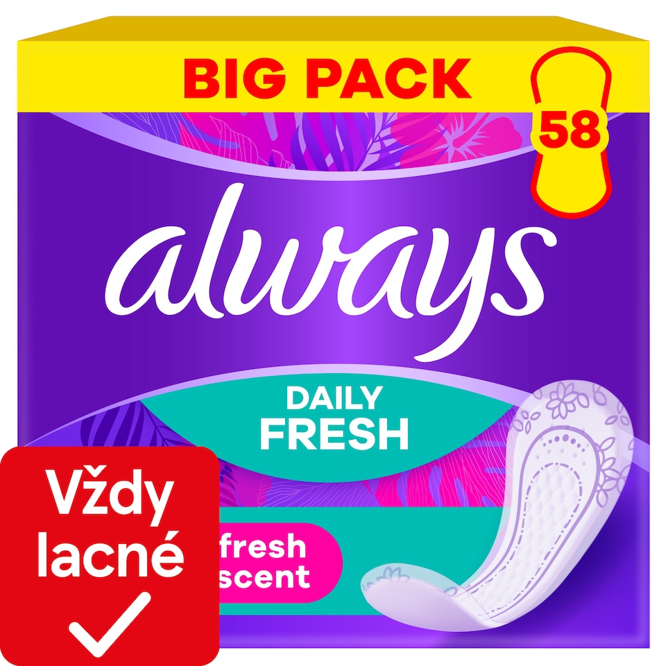 image 1 of Always Daily Fresh Normal, With Fresh Scent 58 Count