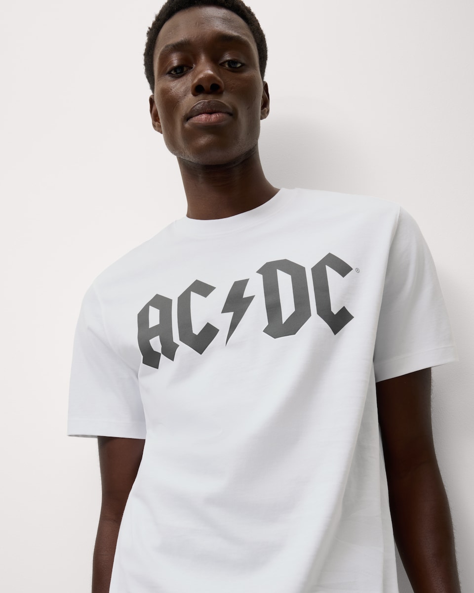 image 1 of AC/DC Pure Cotton T-Shirt in White