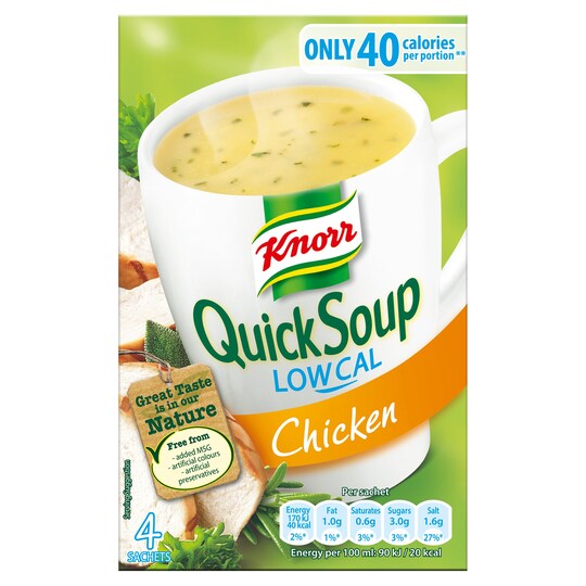 Knorr Quick Soup Low Calorie Chicken 41G Tesco Groceries