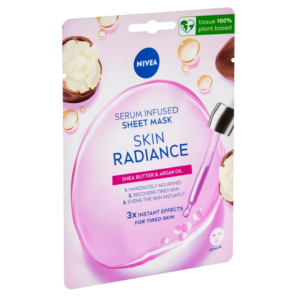 NIVEA Skin Radiance szérummal átitatott fátyolmaszk 1 db