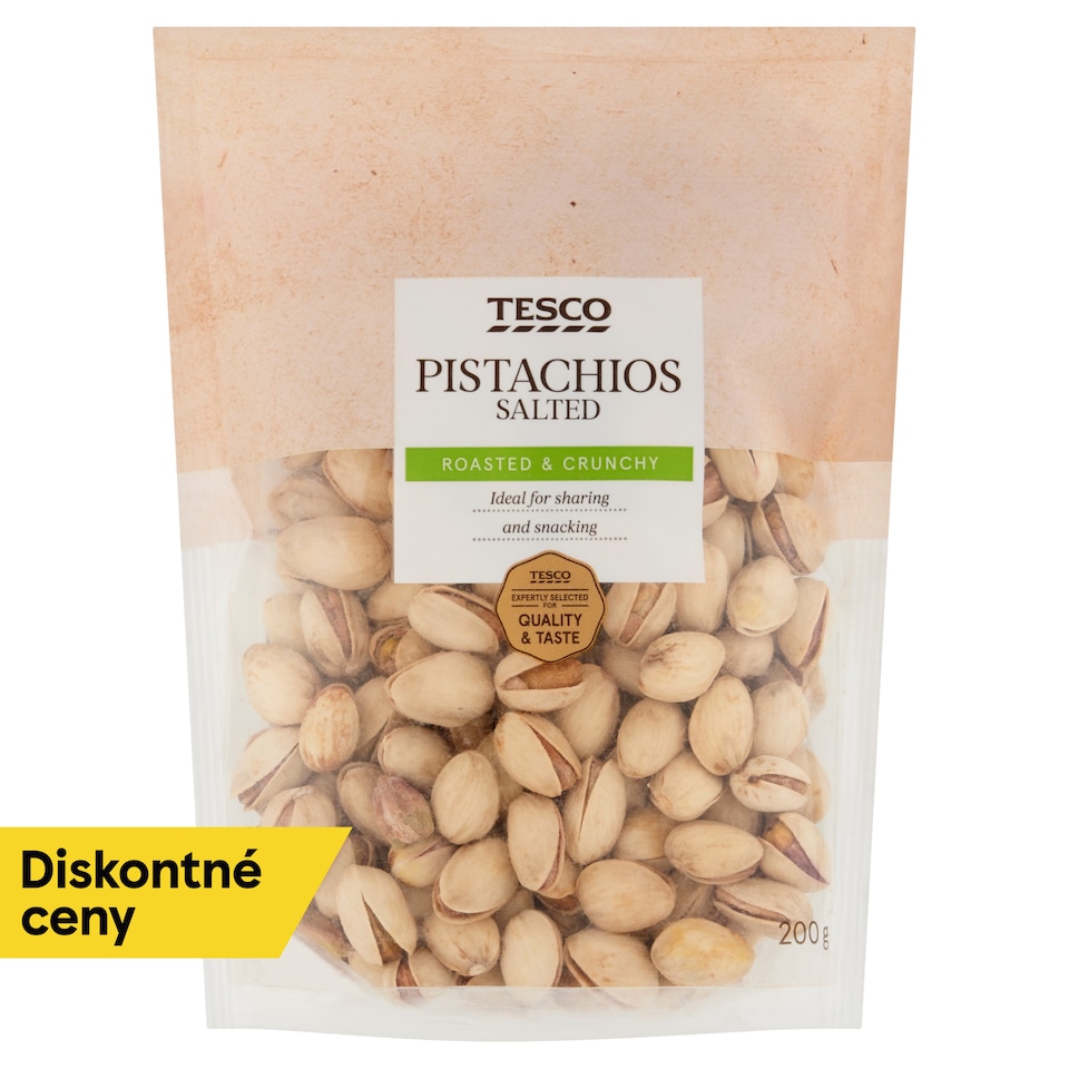 Tesco Pistácie pražené, solené 200 g