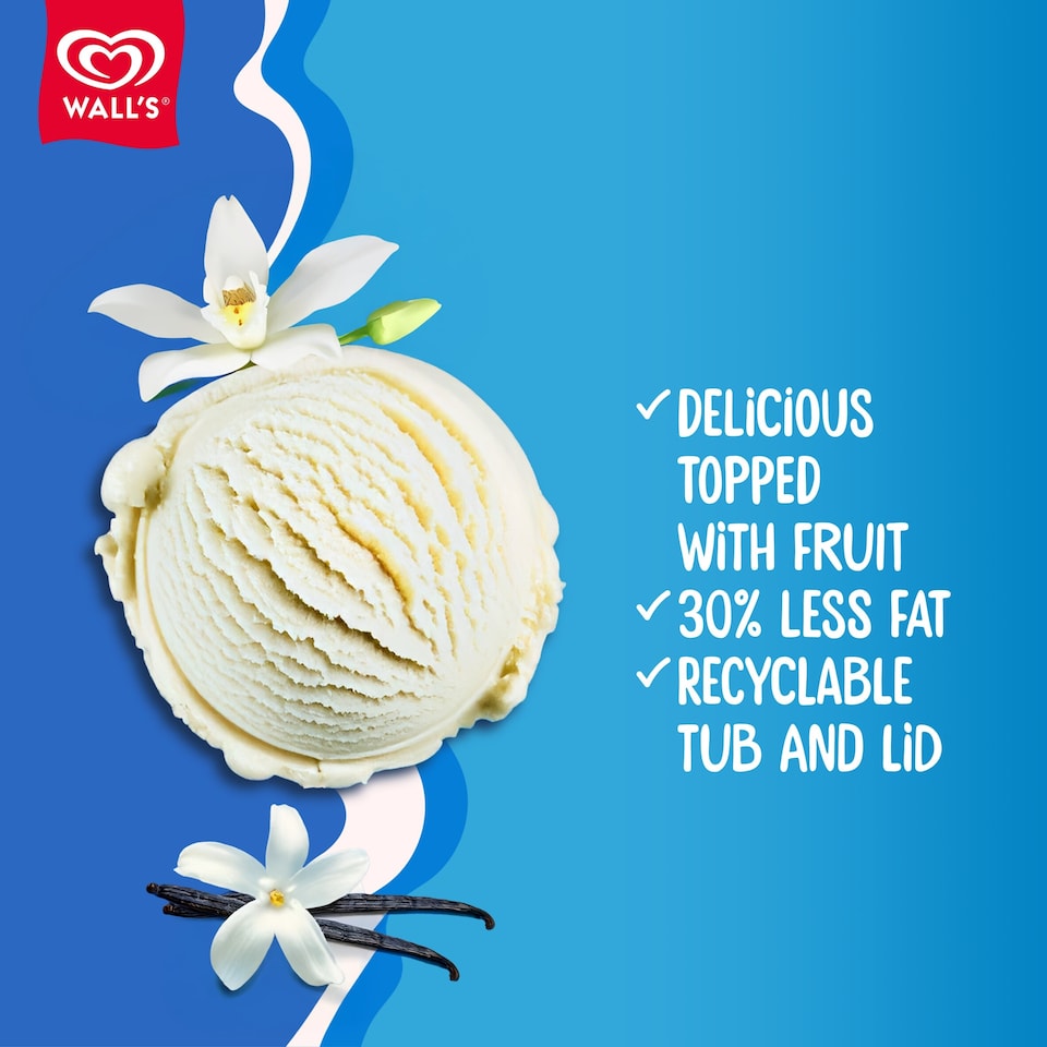 image 1 of Walls Soft Scoop Vanilla Light Ice Cream Tub 1800ml