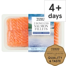 Tesco 2 Boneless Salmon Fillets 260G