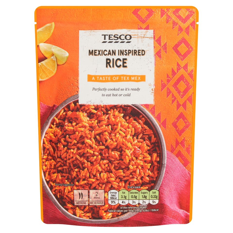 Tesco Dlhozrnná ryža s červenou paprikou, paradajkovým pretlakom a čili papričkami jalapeño 250 g