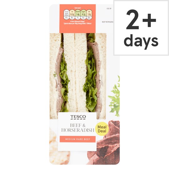 Tesco Beef & Horseradish Sandwich Tesco Groceries