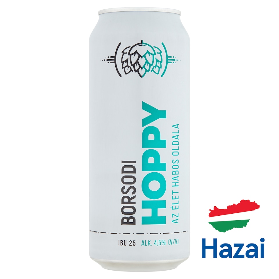 Borsodi Hoppy világos sör 4,5% 0,5 l  1. kép