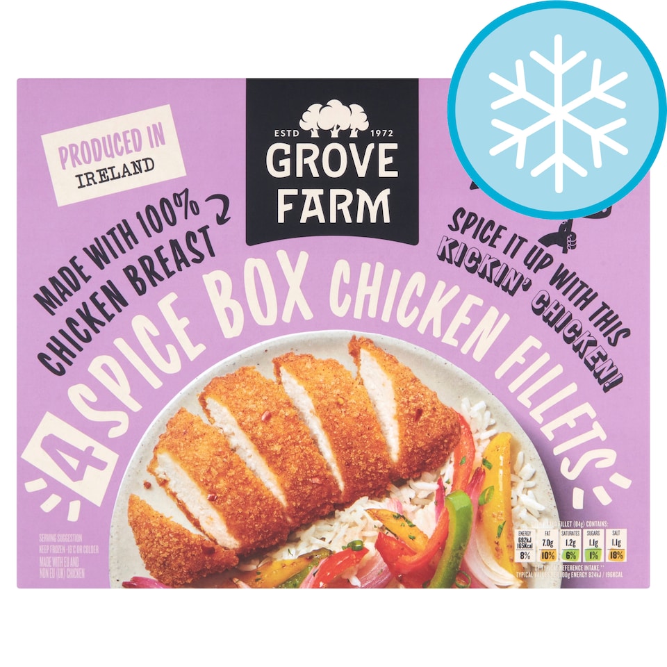 Grove Farm 4 Spice Box Chicken Fillets 360G