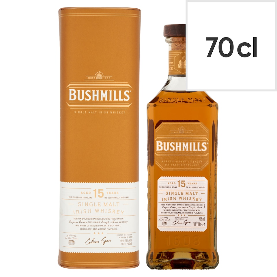 image 1 of Bushmills 15 Year Old Single Malt Irish Whiskey 70 cl 