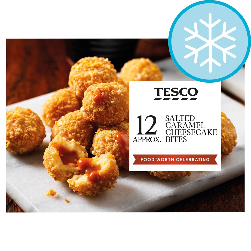 Tesco 12 Salted Caramel Cheesecake Bites 240G Tesco Groceries