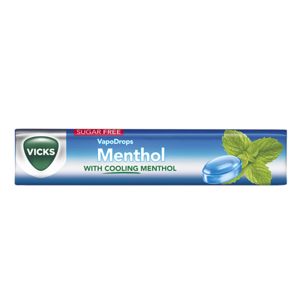 VICKS SUGAR FREE VAPODROPS MENTHOL LOZENGES 42G